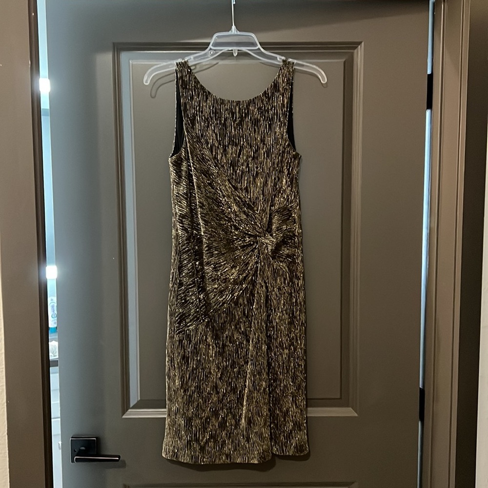 Classic Calvin Klein gold and black tank dress.
